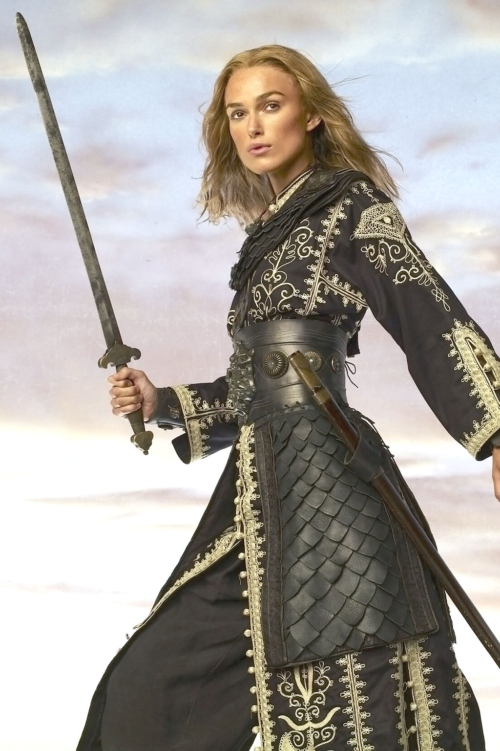 Keira Knightley Posing For The Promos Of The Movie Pirates Of The 